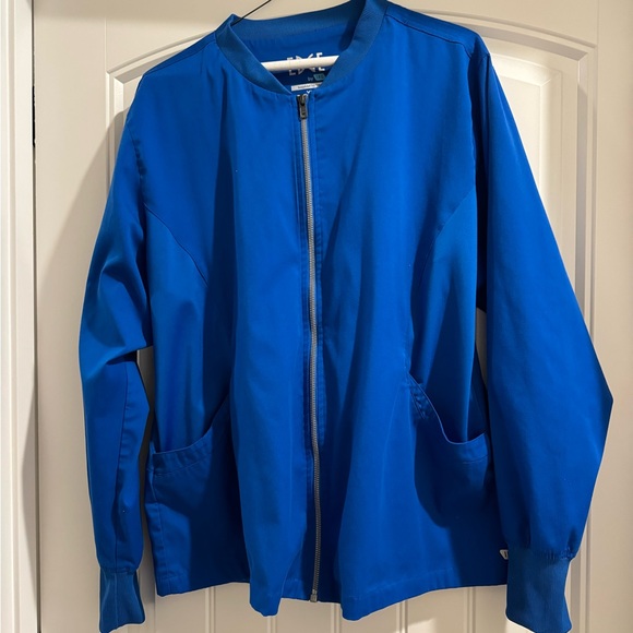Edge by IRG Royal Blue Zip Scrub Jacket - Picture 1 of 1